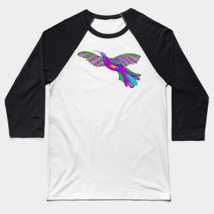 Vibrant Magical Hummingbird Baseball T-Shirt